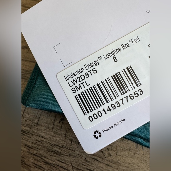 NEW Lululemon Energy Longline Sports Bra NWT Storm Teal Foil Medium Supp… - Picture 8 of 12